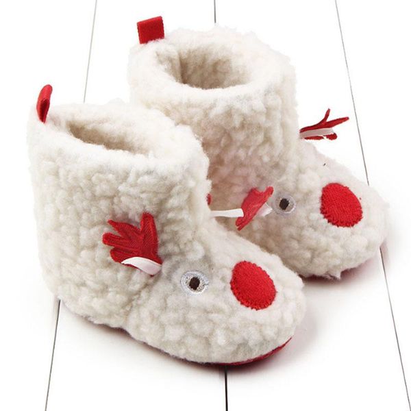 

first walkers design christmas year born boys & girls velvet elk learn step shoes cotton warm wool bed xz15-