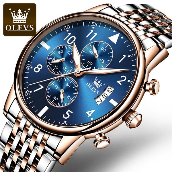 

wristwatches 2021 men watch waterproof ultra thin luminous quartz chronograph stainless steel business watches, Slivery;brown