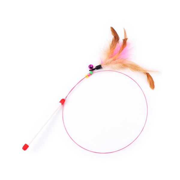 

cat toys 1pccat funny metal wire toy with feather bell juguetes para gatos jeu chat -30