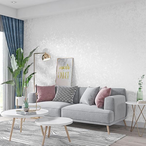 

wallpapers plain solid color wallpaper nordic style non-woven fabric home improvement living room bedroom light gray beige