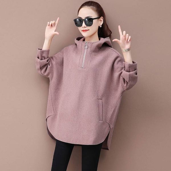 

women's jackets spring autumn sweatshirt hooded plus size women jacket long sleeve pullover loose casual clothes female stree, Black;brown