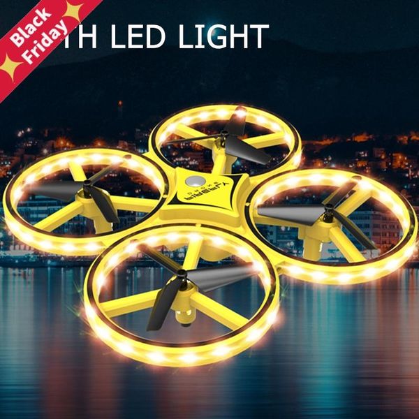

interactive induction drone toys quadcopter led light rtf uav aircraft intelligent watch remote control ufo children gift drones
