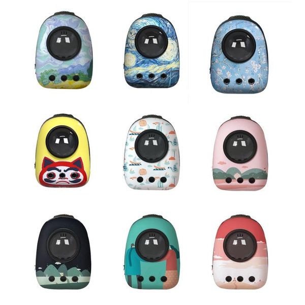 

backpack cute cartoon print lightweight transparent bubble window pet carrier
