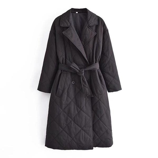 

women's jackets woman black loose long sleeve lacing argyle sashes 2021 autumn female solid jacket outwear ladies casual outerwear, Black;brown