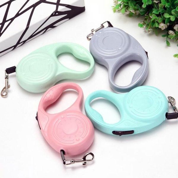 

3/5m retractable dog leashes automatic adjustable extending nylon dogs leash rope for cats walking pet accessories collars &