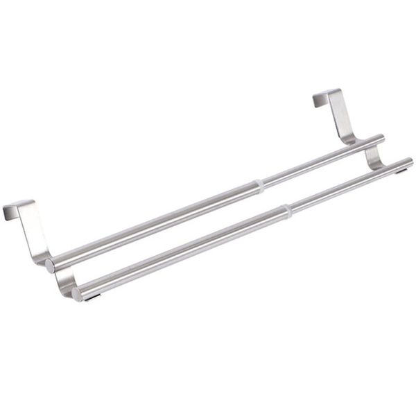 

kitchen towel holder extendable bathroom bar stainless steel storage hanger rack door hook shelf organizer shelves