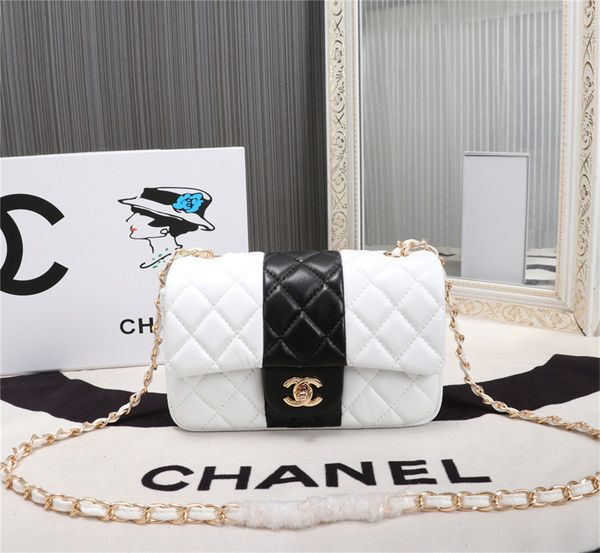 

fashion crossbody chain flap bag black double flaps handbag women genuine leather shoulder bags