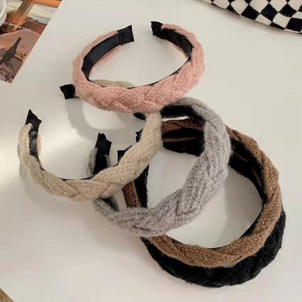 

hair clips & barrettes french temperament wool hoop plait head wide-brimmed hairpin braided band joker in the autumn, Golden;silver