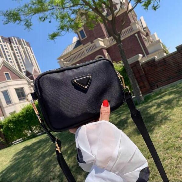 

elegant black nylon canvas bag brand messenger bags men women outdoor sports backpack fashion zipper pocket wallet