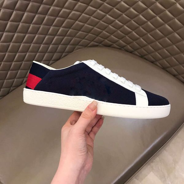 

2021 designer casual shoes fashion men and women 1  luxury fashion tennis bee tiger white striped leather shoes sport size sports8646643, Black