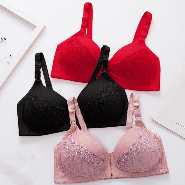 

bras plus size women's underwear lace push up lingerie wire fashion female brassiere seamless comfortable bra bralette, Red;black