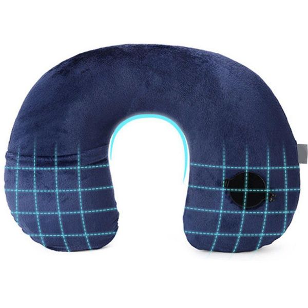 

outdoor pads camping portable folding pillow rest pvc flocking car plane sleeping accessory travel neck air inflatable u shaped