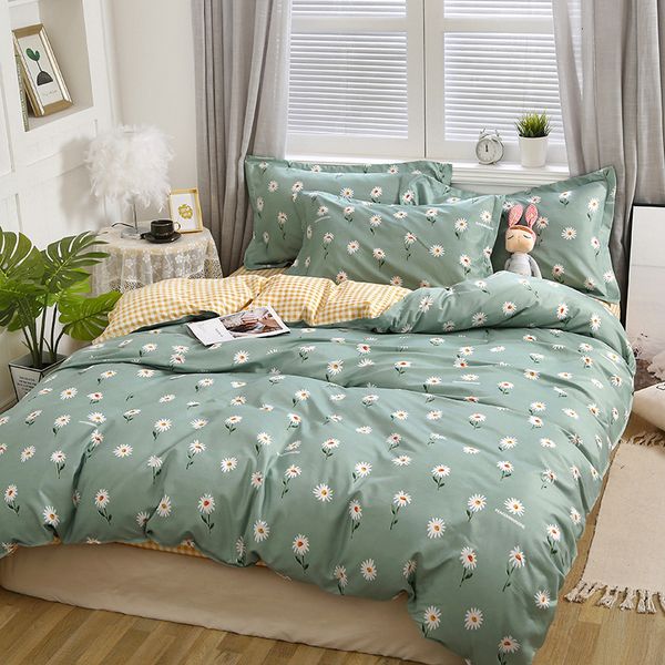 

net red nordic style four piece bedding dormitory single student bed quilt cover sheet