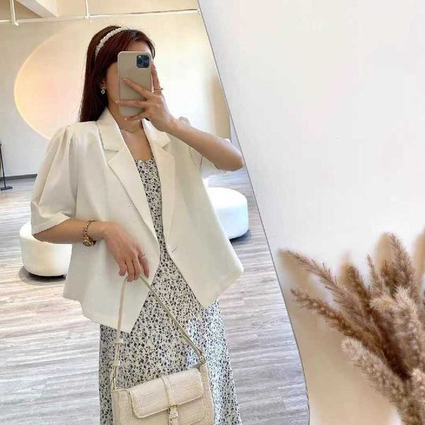 

2021 summer short sleeve thin blazer women's fashion leopard suspender drs suit two piece set, Black;gray