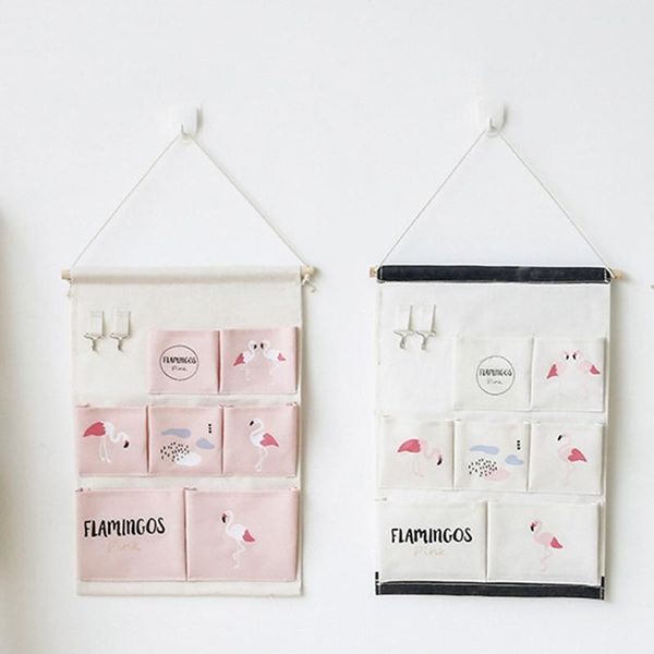 

hanging storage bag wall mounted wardrobe closet organizer bedside sundries cosmetic bags boxes & bins