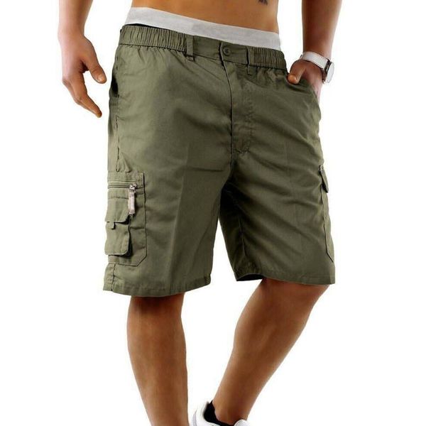 

with pockets straight daily men shorts walking beach elasticated travel knee length solid loose casual summer breathable men's, White;black