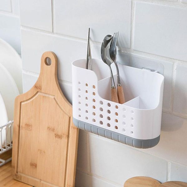 

chopsticks 1pc wall-mounted nails chopstick cage drainable tableware box canister grey