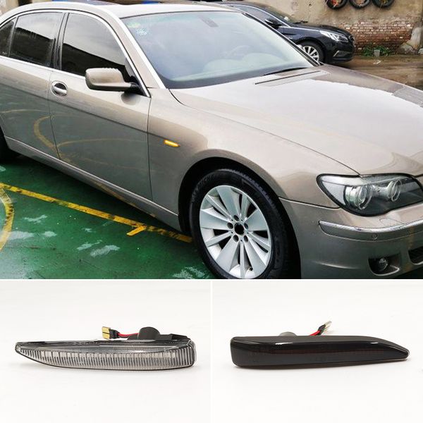 

2pcs car led side marker turn signal light dynamic flowing sequential indicator lamp for bmw 7 series e65 e66 e67 e68 2001-2008