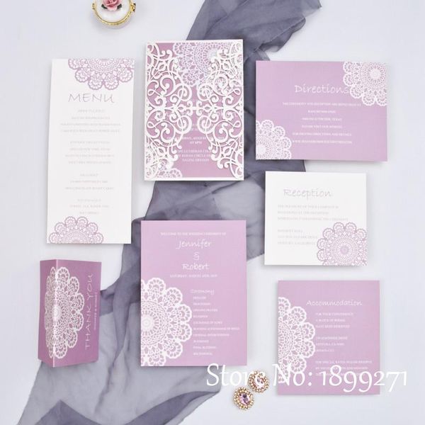 

greeting cards laser cut card luxury wedding personalized invitation