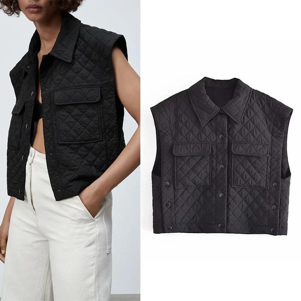 

women's vests clothing 2022 jackets casual solid color outerwear sleeveless single-breasted fashion waistcoat, Black;white