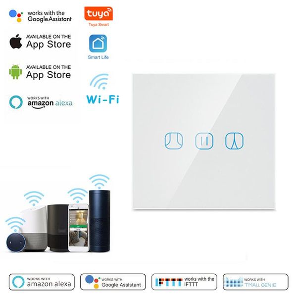 

smart home control tuya life wifi curtain switch for roller shutter blind motor google amazon alexa voice
