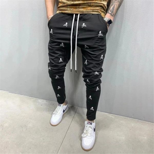 

men's pants 2021 sports fitness outdoor running jogging gym street wear fashion casual, Black