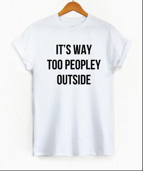 

its way too peopley womens outside print cotton casual funny yong girl tee drop ship s 347, White