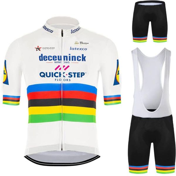 

racing sets 2021 world cycling jersey set quick step clothing road bike shirt suit bicycle bib shorts mtb maillot culotte, Black;blue