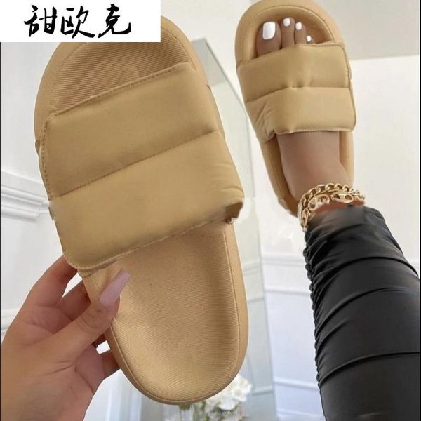

summer sandals women casual flat soft sole comfortable lazy shoes outdoor beach open toe, Black