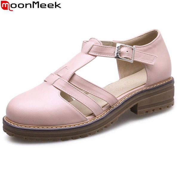 

dress shoes moonmeek 2021 arrive women pumps fashion buckle square heels solid color summer med, Black