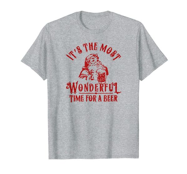 

santa is the most wonderfuls time for beer t-shirt t-shirt, White;black