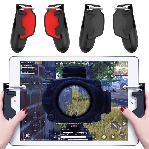 

game controllers & joysticks 1 pair pubg mobile handle easy controller tool accessories gamepad ergonomic for tablet ipad anti-slip aim butt