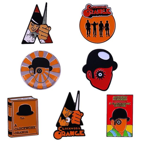 

pins, brooches alex delarge pin stanley kubrick movie clockwork orange brooch badge antisocial personality disorder psychopath, Gray