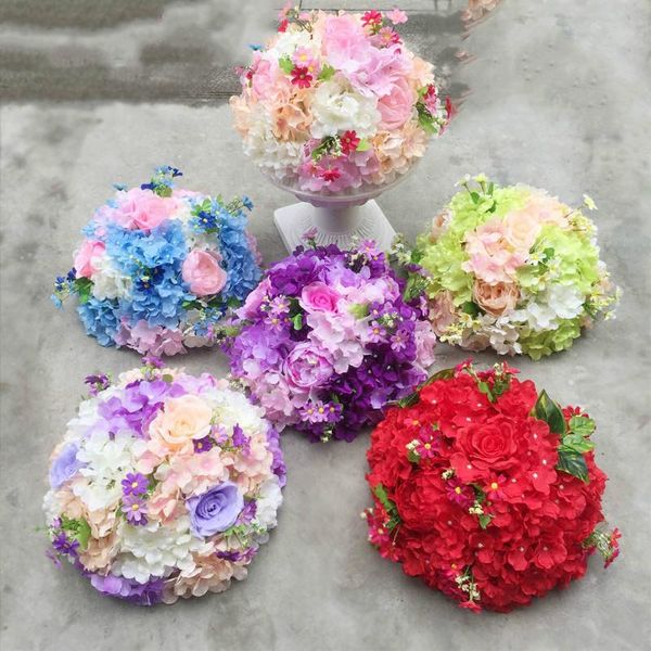 

artificial flower ball wedding props road lead hydrangea plants party holiday decoration year christmas decorative flowers & wreaths