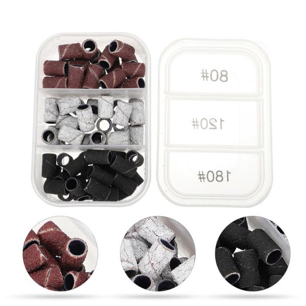

nail gel 1 box of professional sanding rings manicure tools grinding, Red;pink