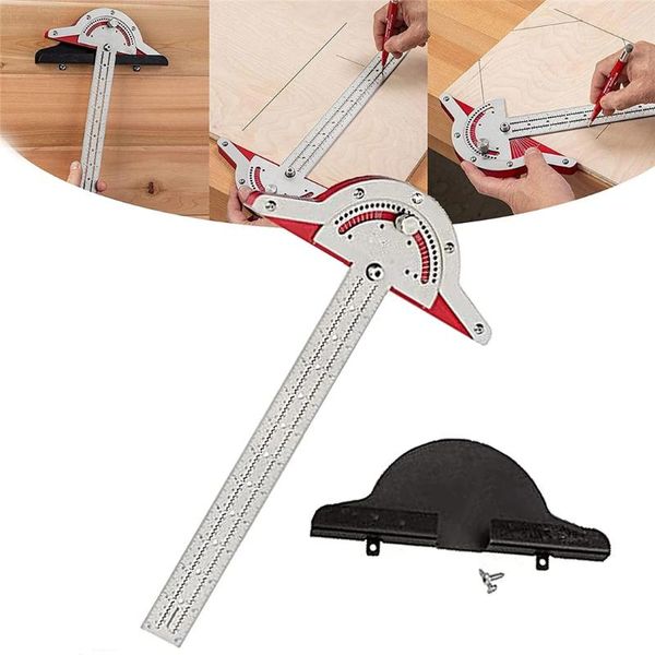 

professional hand tool sets stainless steel woodworkers edge rule angle protractor finder &woodworking 180 degree adjustable ruler