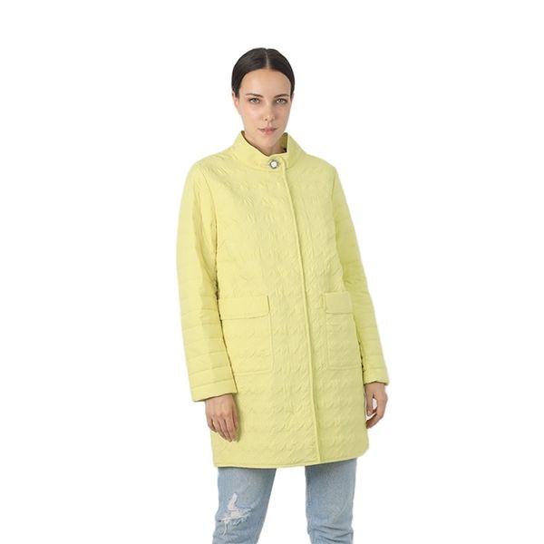 

parkas warm female stand-up collar quilted coat women long down jacket lightweight cotton clothes 18-307 210913, Black