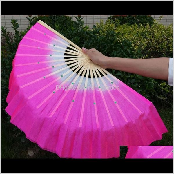 Altri articoli per feste per eventi Home Garden Drop Delivery 2021 Festive Chinese Silk Dance Fan Ventagli fatti a mano Puntelli per danza del ventre 5 colori Sn2197