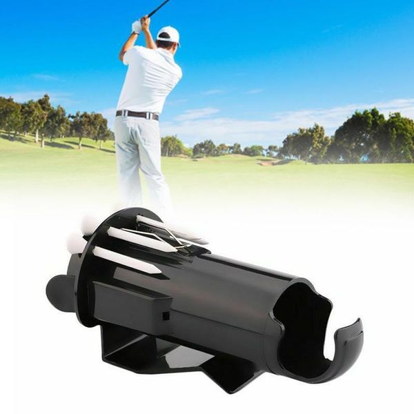 

golf balls portable storage ball holder for 3 with nylon brush divot cleaning tool golfing sporting training accessories