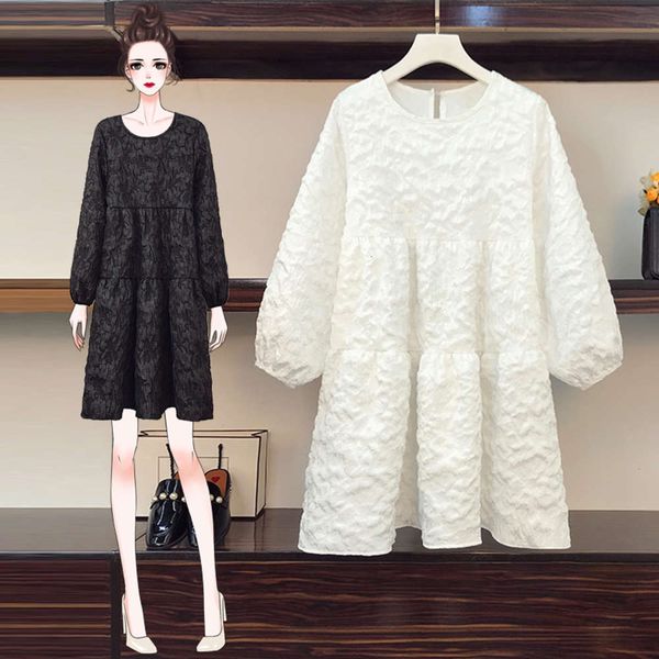 

casual dresses dress large loose temperament fat mm skirt qwhd, Black;gray