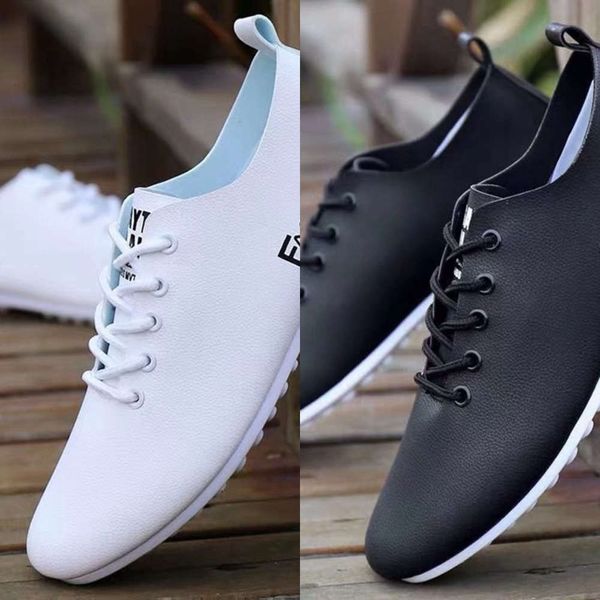 

casual shoes men's shoes doudou 2021 spring new small white trend leather british style casual men's g0bz o4p4, Black