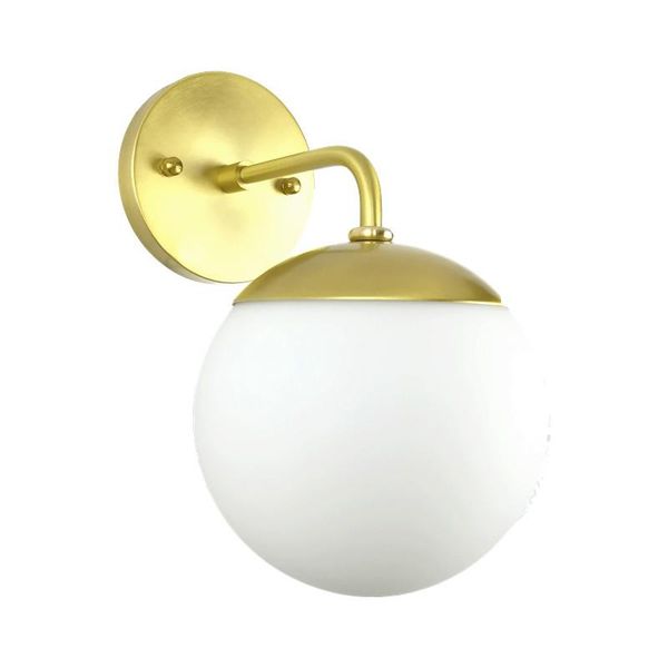 

wall lamp modern indoor led brass light american aisle lights retro white shade bulb 110v-220v sconces lighting