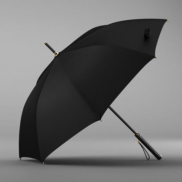 

umbrellas long handle umbrella large uv protection windproof business black fashion sombrilla playa rain gear bd50uu