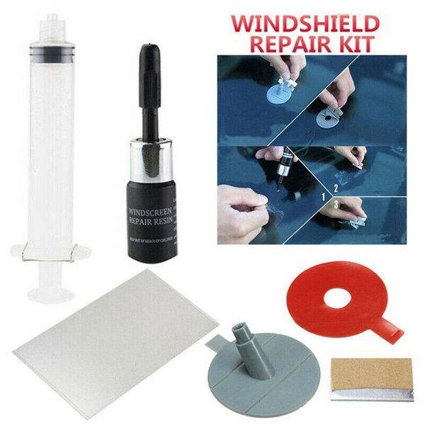 

car windshield repair kit tools diy auto glass windscreen set give door handle protective decorative stickers accessories cleaning