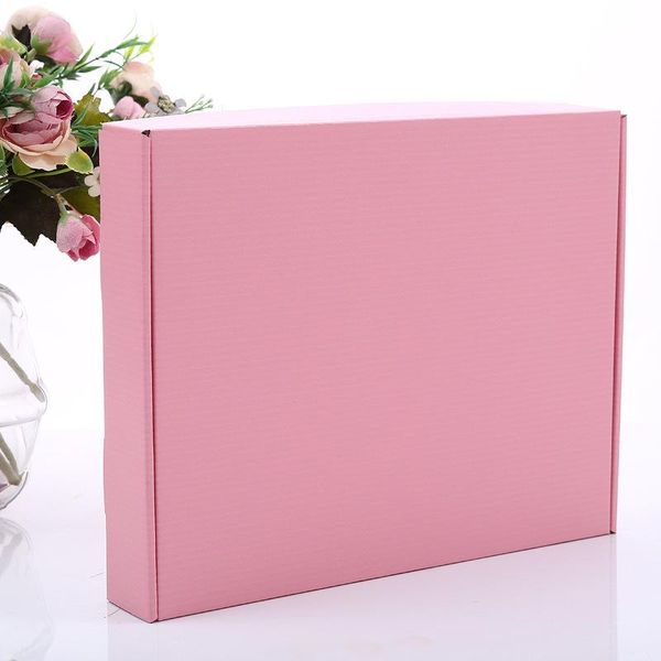 

gift wrap 5pcs packing boxes for small business pink mailer corrugated cardboard ,christmas package