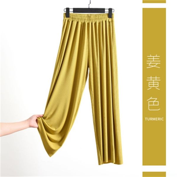 

women's pants & capris fdfklak spring summer casual trousers wide-leg pajama pants women loose draped drooping pant ladies sleepwear pi, Black;white