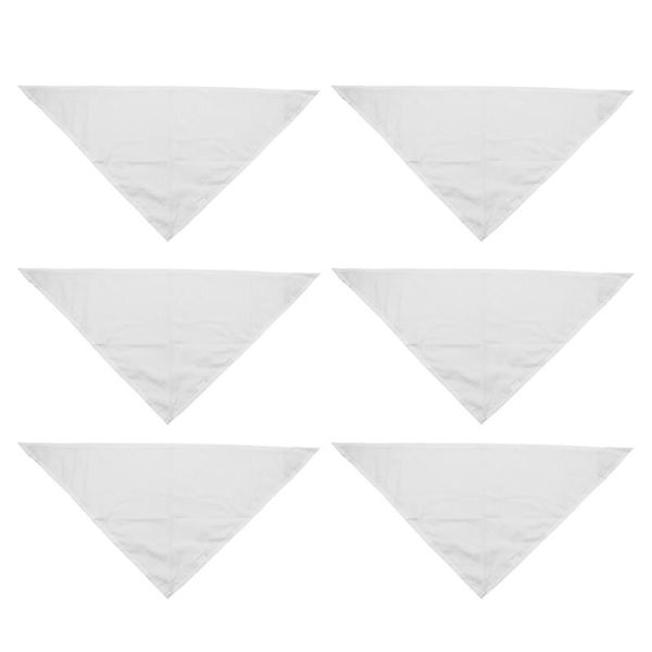 

dog apparel 6pcs pure white pet triangle scarfs handkerchief props supplies