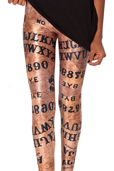 

star digital print letters leggings lgs3155, Black