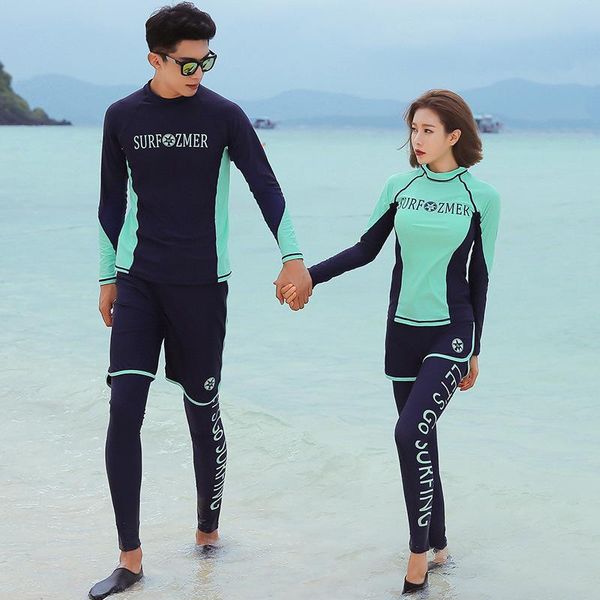 

one-piece suits swim suit korea rash guard surfing clothing swimwear wet 2021 long sleeve swimsuit wetsuit traje