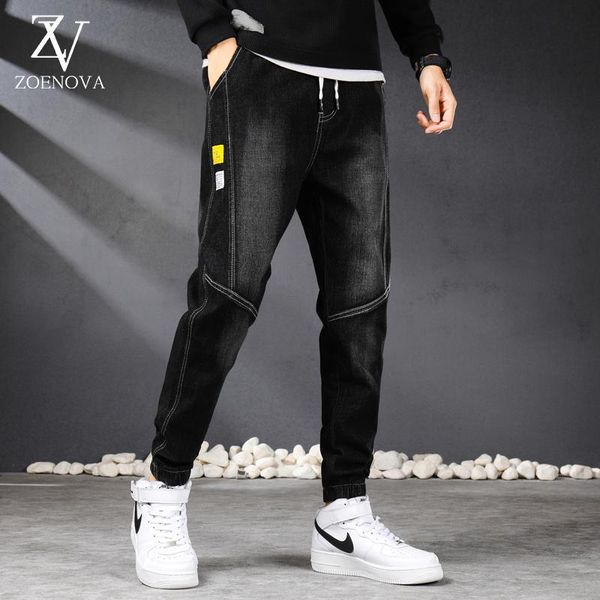 

men's jeans zoenova loose men stretch cargo black man winter pants hip hop baggy trousers male for 2021, Blue